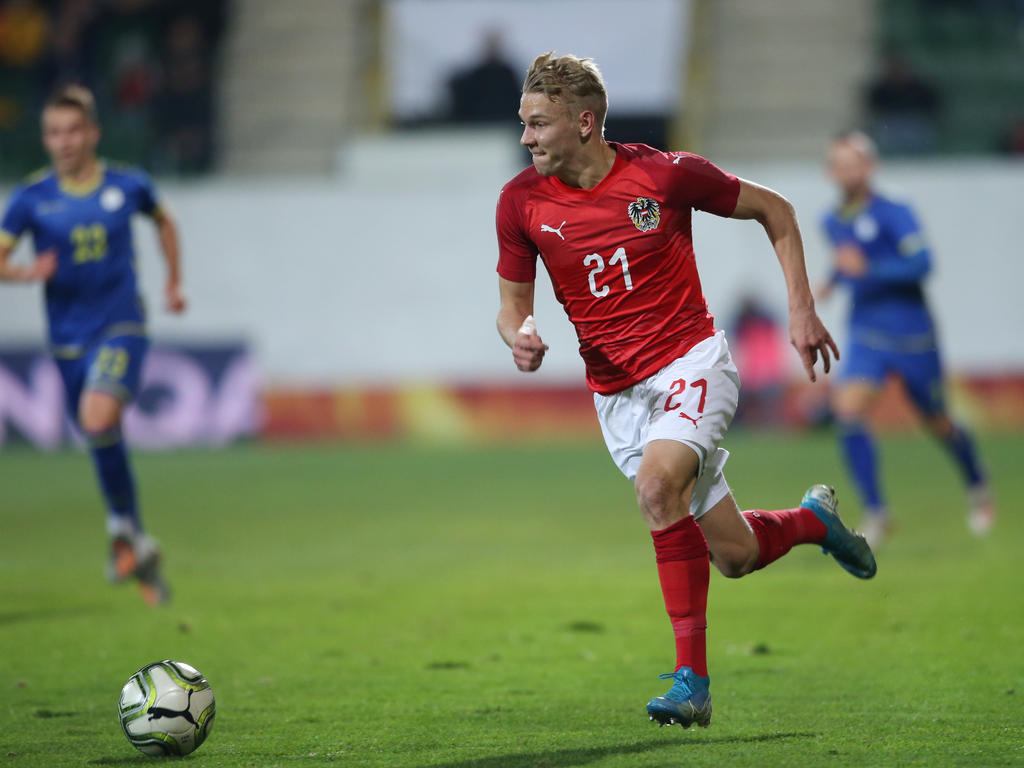 Marco Grüll erzielte das Goldtor von Österreichs U21-Team im Kosovo
