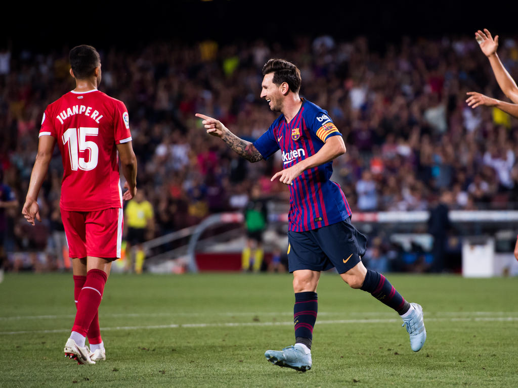 Messi celebra un tanto ante el Girona. (Foto: Getty)