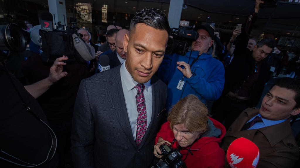 Rugby-Star Folau steht vor einem jahrelangen Prozess Rugby-Star Folau steht vor einem jahrelangen Prozess