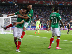 Celebración de México en el duelo ante Nueva Zelanda. (Foto: Getty)