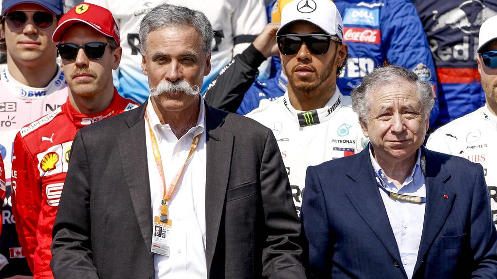 Chase Carey (vorn links) hat einen offenen Brief an die Formel-1-Fans geschrieben Chase Carey (vorn links) hat einen offenen Brief an die Formel-1-Fans geschrieben