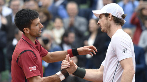 Einst Rivalen auf dem Court, jetzt vereint: Nocak Djokovic und Andy Murray.