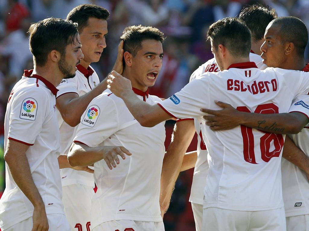 Ben Yedder (3.v.l.) schoss den FC Sevilla zum Sieg über Deportivo Alavés