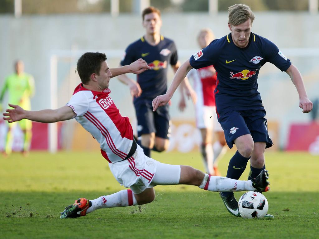 Emil Forsberg (r.) und seine Teamkollegen gehen gegen Ajax unter