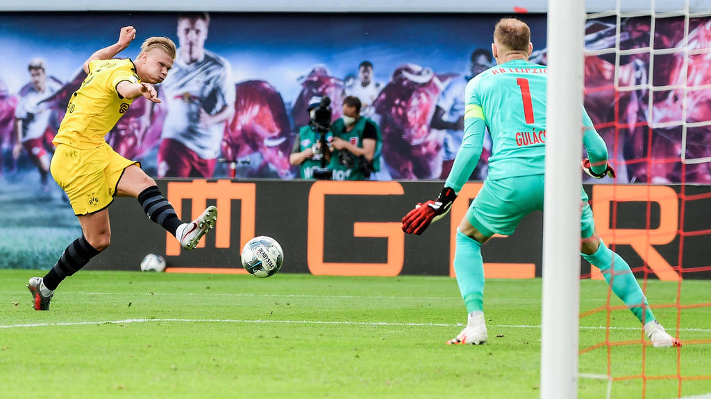 Erling Haaland erzielte beide Dortmunder Tore in Leipzig