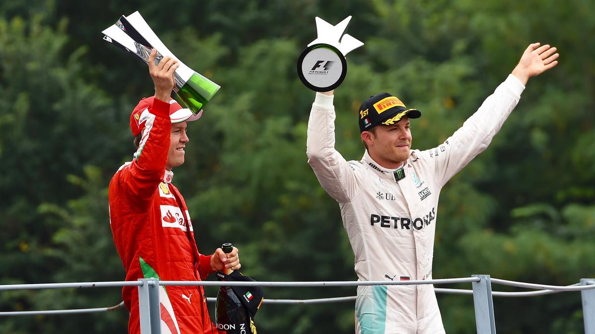 Früher Kontrahenten in der Formel 1: Sebastian Vettel (l.) und Nico Rosberg (r.)