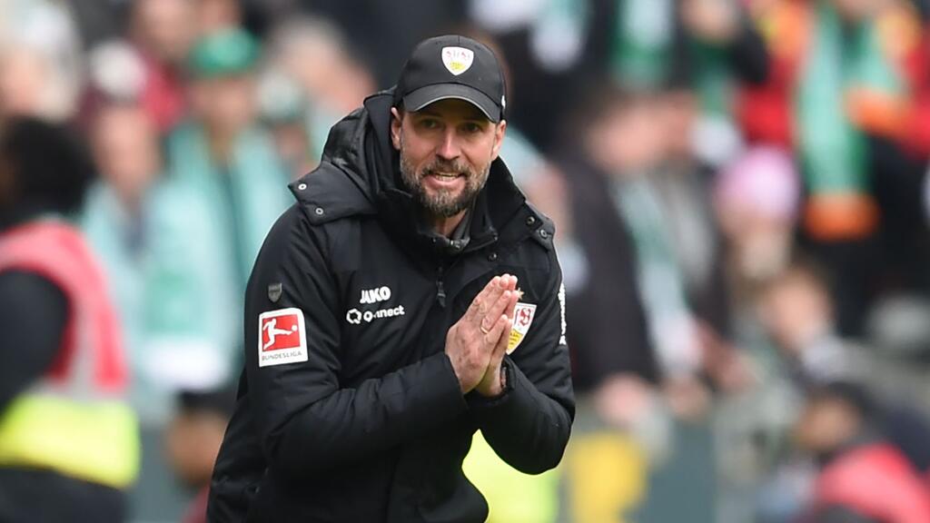 Stuttgarts Trainer Sebastian Hoeneß hat beim VfB noch einen Vertrag bis zum Sommer 2027