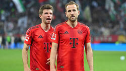 Kane (r.) spielte zwei Jahre mit Müller beim FC Bayern