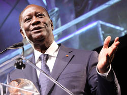 Alassane Uattara en la gala del Instituto de Africa-America. (Foto: Getty)