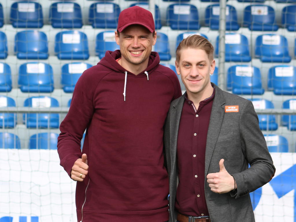 Sebastian Boenisch (links) mit FAC Manager Sport Lukas Fischer