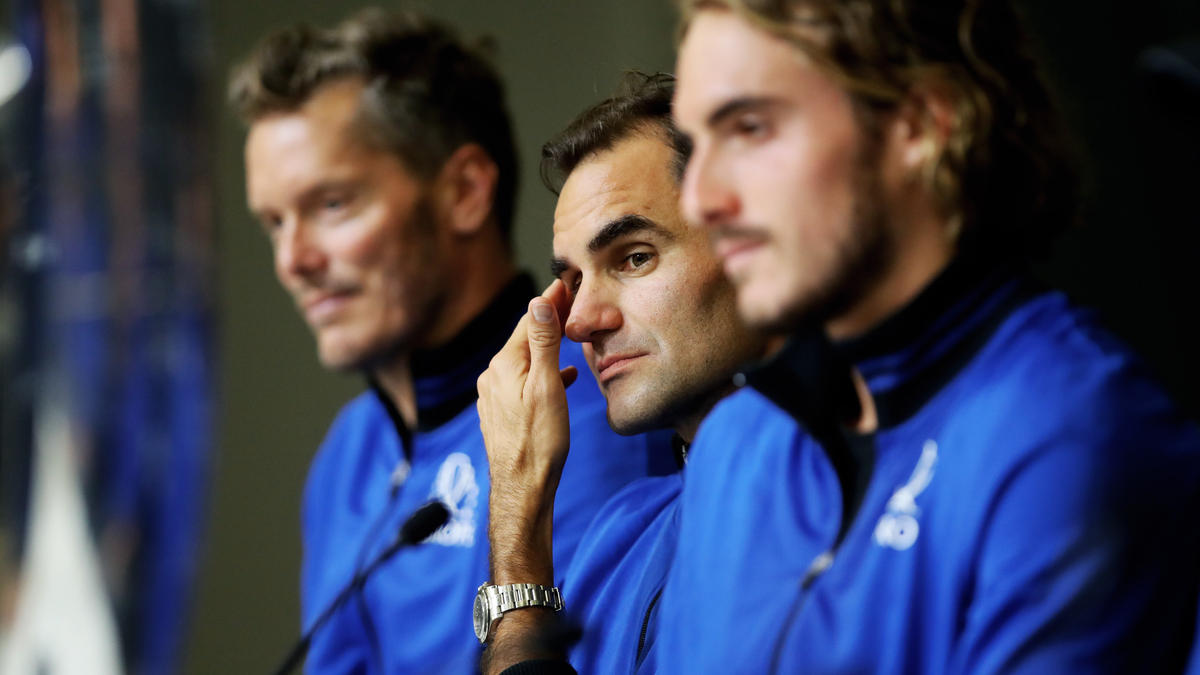 Roger Federer (M.) hat den Laver Cup ins Leben gerufen Roger Federer (M.) hat den Laver Cup ins Leben gerufen
