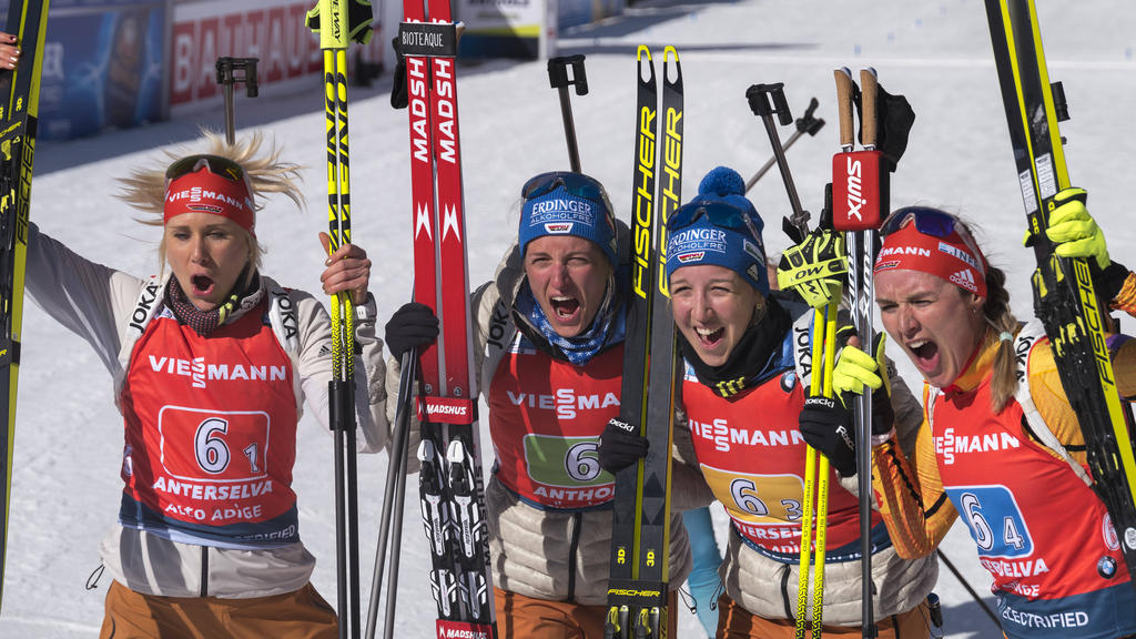 Denise Herrmann und Co. holen Silber bei der Biathlon-WM Denise Herrmann und Co. holen Silber bei der Biathlon-WM