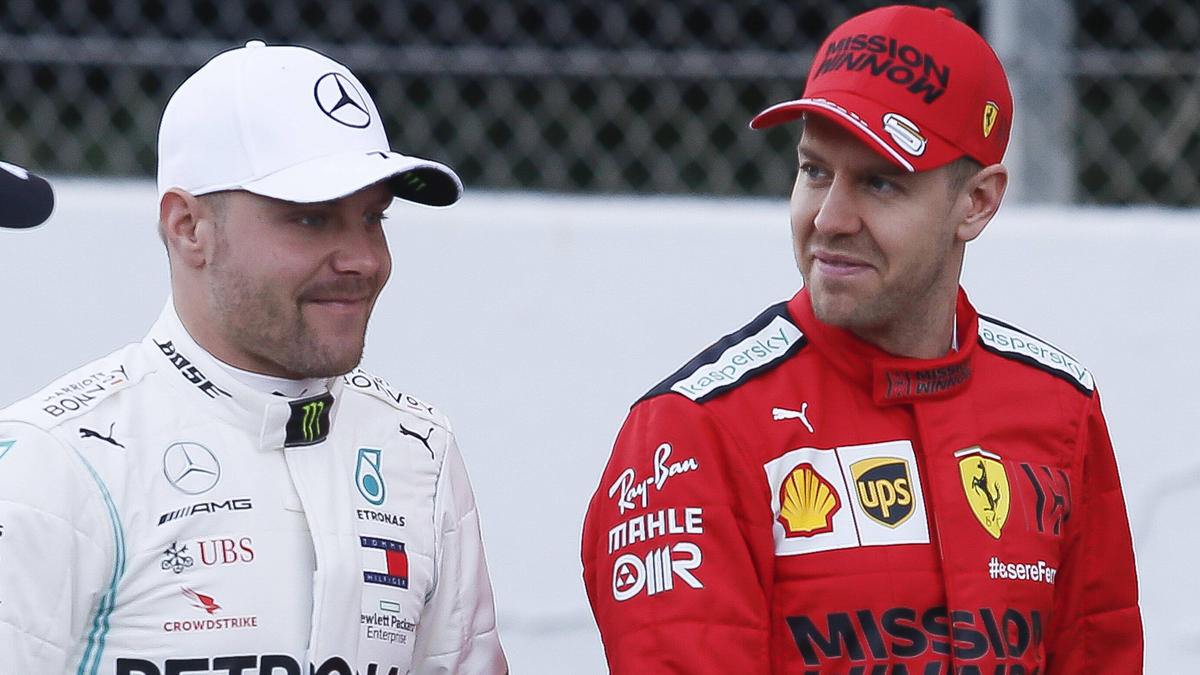 Flüchtet Bottas (li.) vor Sebastian Vettel? Flüchtet Bottas (li.) vor Sebastian Vettel?