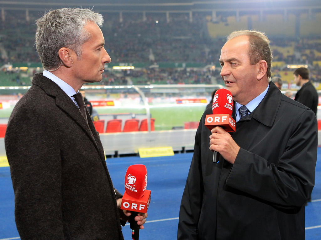 Moderator Rainer Pariasek und ORF-Experte Herbert Prohaska sind quasi schon für Frankreich 2016 qualifiziert.
