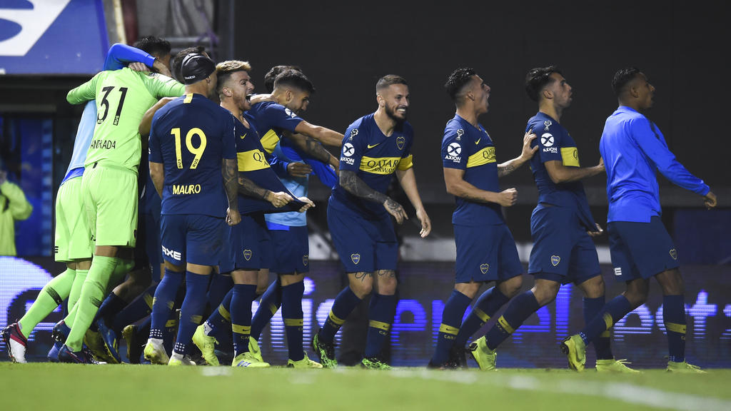 Boca celebra tras el último penalti convertido. (Foto: Getty)