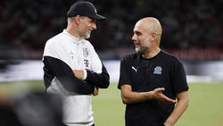 Star-Trainer unter sich: Thomas Tuchel (FC Bayern) und Pep Guardiola (Manchester City)