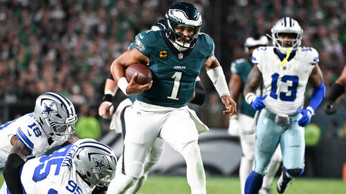 Jalen Hurts erzielte zwei Touchdowns gegen die Cowboys