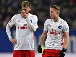 Aaron Hunt (l.) und Lewis Holtby wollen den HSV nicht verlassen