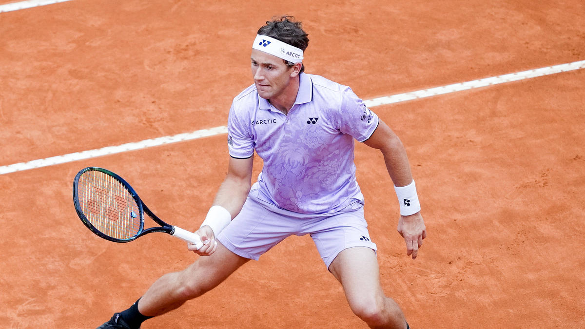 Casper Ruud spielt gegen Zverev