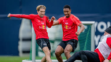 Ex-BVB-Profi Abdou Diallo (r.) kam im September als Leihspieler zu RB Leipzig