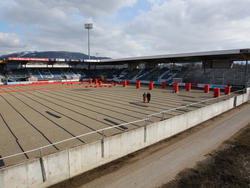 Das Stadion in Grödig wurde mit einer Rasenheizung versehen