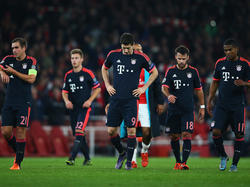 Die Bayern ließen nach der Niederlage gegen Arsenal nur kurz die Köpfe hängen