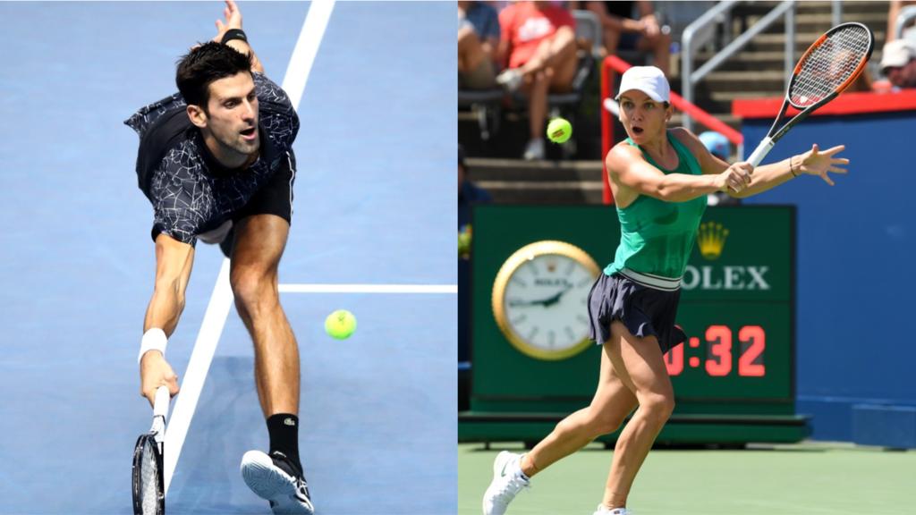 Djokovic und Halep (re.) sind ausgezeichnet worden Djokovic und Halep (re.) sind ausgezeichnet worden