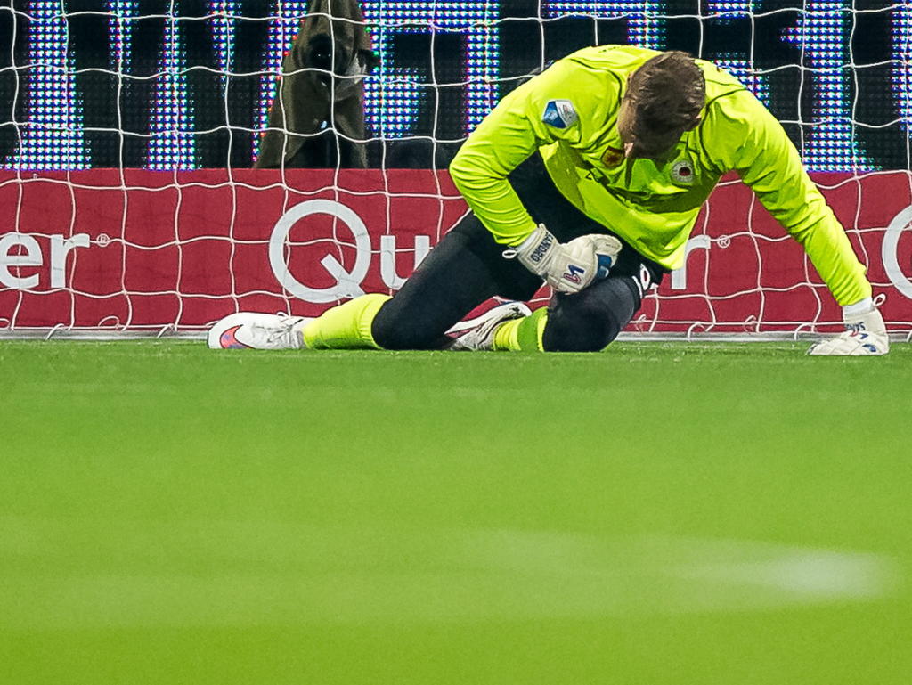 Alessandro Damen baalt na een tegentreffer tijdens het competitieduel Excelsior - Willem II. (14-03-2015)