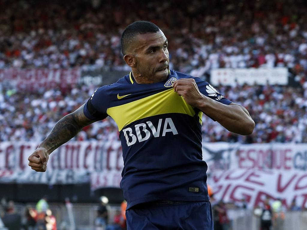 Tevez celebra un gol con Boca Juniors el pasado día once de diciembre. (Foto: Imago)