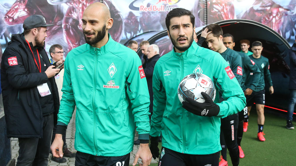 Ömer Toprak (l.) und Nuri Sahin treffen mit Werder Bremen auf den BVB