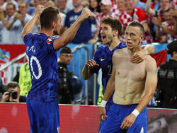Ivan Perišić (r.) schoss das Siegtor für Kroatien
