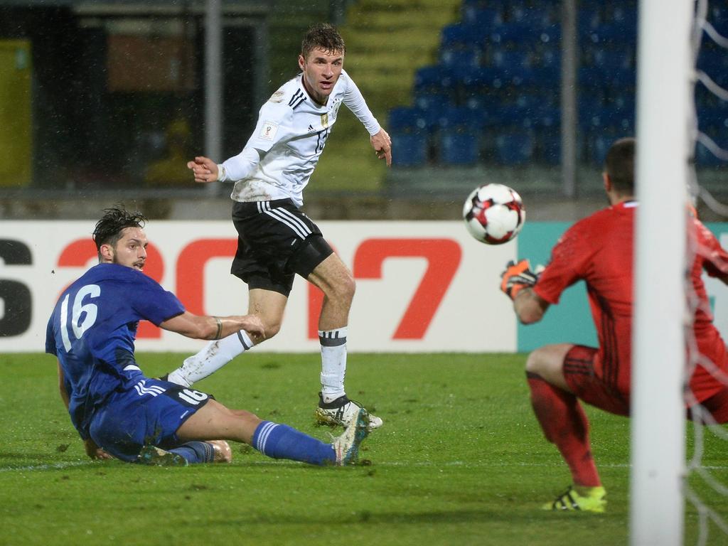 Thomas Müller blieb im WM-Qualifikationsspiel gegen San Marino ohne Treffer