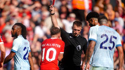 Platzverweis für Alexis Mac Allister vom FC Liverpool