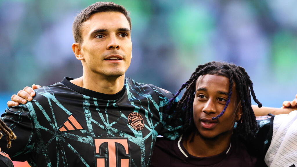 Seit Sommer beim FC Bayern: Joao Palhinha (l.) und Michael Olise (r.) Seit Sommer beim FC Bayern: Joao Palhinha (l.) und Michael Olise (r.)