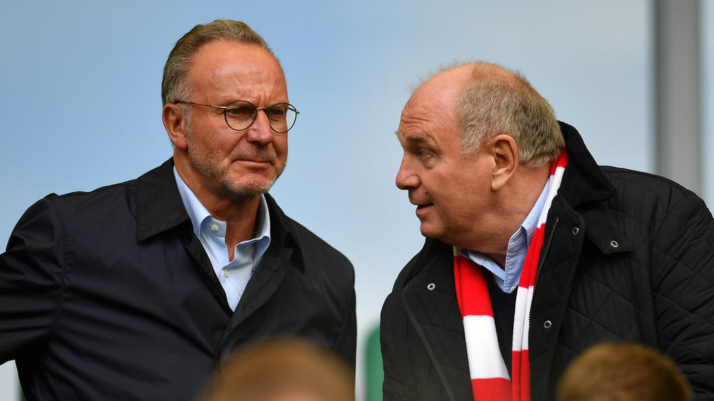 Karl-Heinz Rummenigge und Uli Hoeneß waren die Protagonisten einer unrühmlichen Bayern-PK Karl-Heinz Rummenigge und Uli Hoeneß waren die Protagonisten einer unrühmlichen Bayern-PK