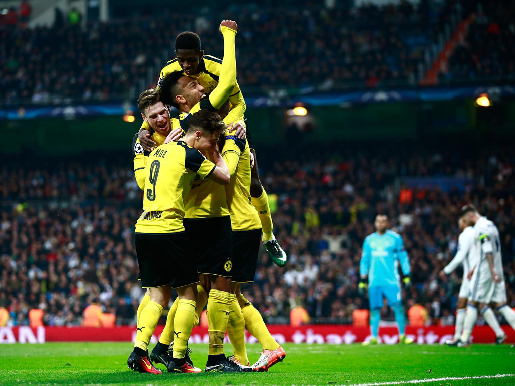 El Dortmund celebra el segundo gol ante el Madrid. (Foto: Getty)