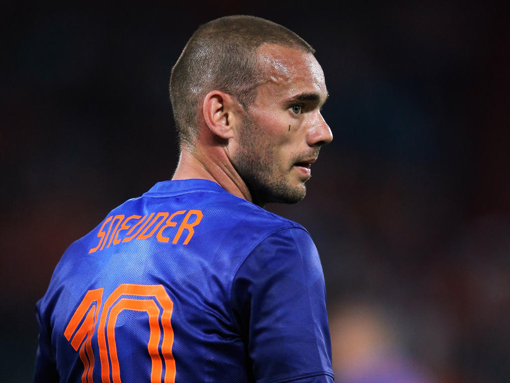 Wesley Sneijder is geconcentreerd tijdens Nederland - Ghana. (31-5-2014) Wesley Sneijder is geconcentreerd tijdens Nederland - Ghana. (31-5-2014)