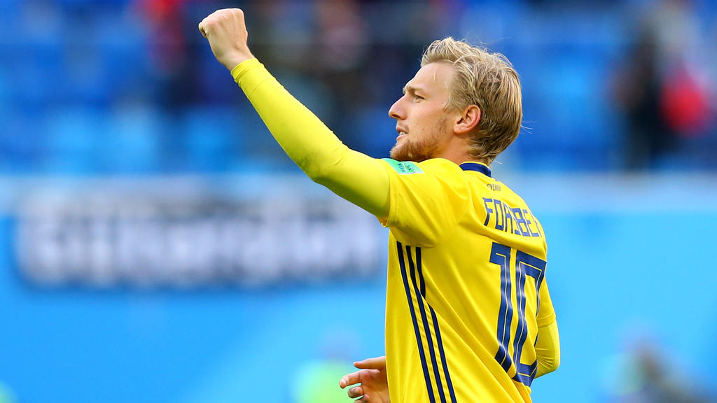 Emil Forsberg steht mit Schweden im WM-Viertelfinale
