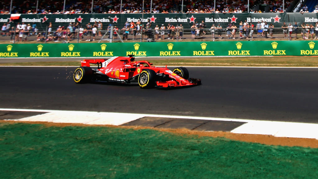Sebastian Vettel hat im zweiten Training von Silverstone die Bestzeit gesetzt Sebastian Vettel hat im zweiten Training von Silverstone die Bestzeit gesetzt