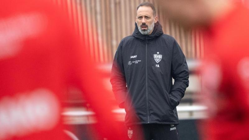 Der neue Trainer des VfB Stuttgart bei seinem ersten Training mit dem Team: Pellegrino Matarazzo