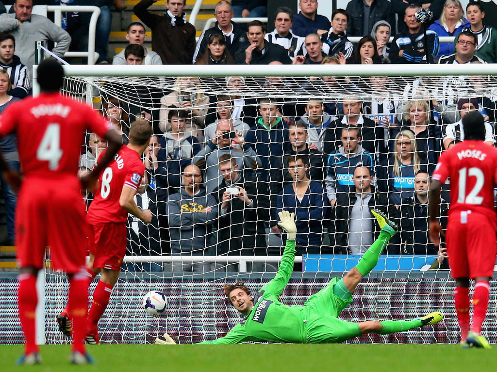 Steven Gerrard erzielte in der 42. Minute den zwischenzeitlichen 1:1-Ausgleich für Liverpool