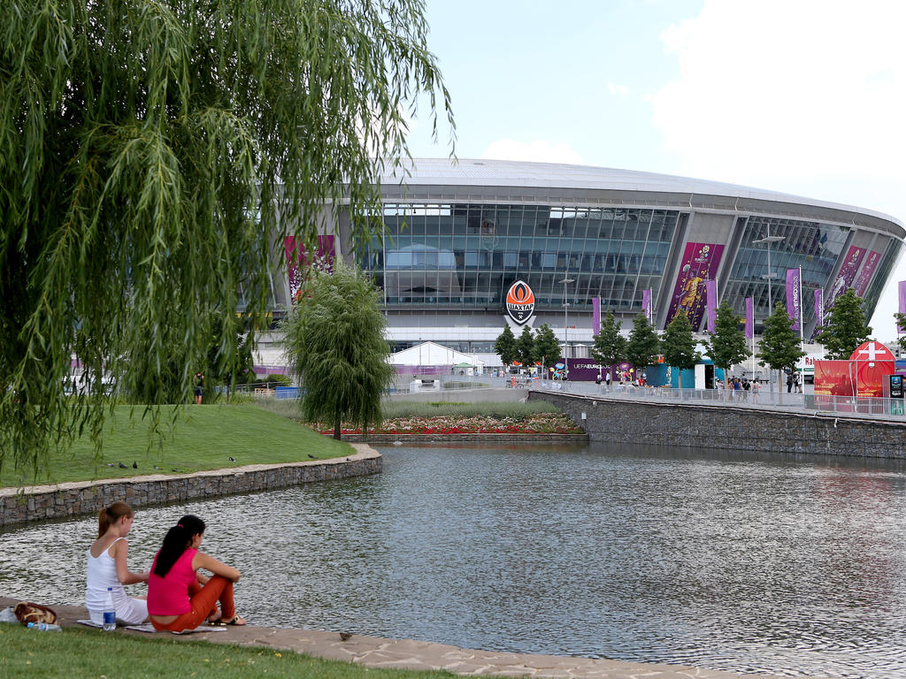 Bei der EM 2012 war es noch recht friedlich rund um die Donbass Arena
