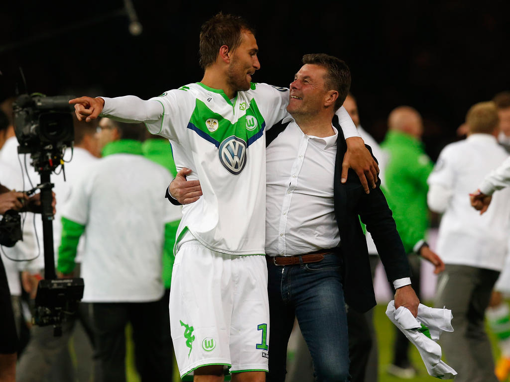 Dieter Hecking (r.) und Bas Dost: Nicht immer ein Herz und eine Seele Dieter Hecking (r.) und Bas Dost: Nicht immer ein Herz und eine Seele