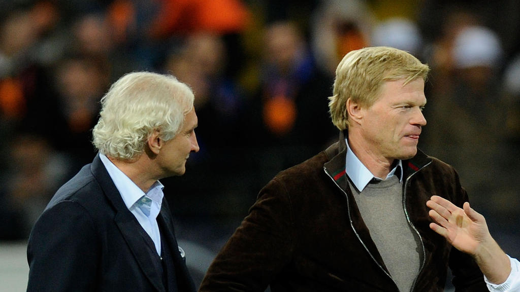 Rudi Völler (l.) und Oliver Kahn kennen sich aus gemeinsamer Zeit bei der deutschen Nationalmannschaft