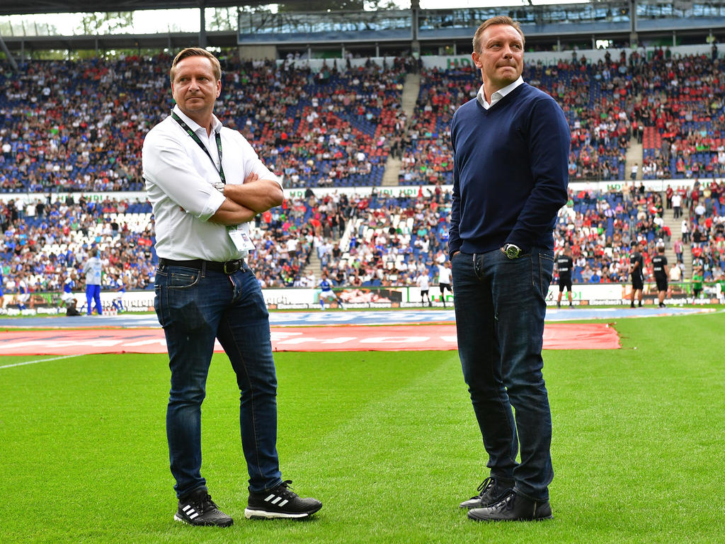 Sind mit Hannover 96 weiterhin ungeschlagen: Horst Heldt und André Breitenreiter