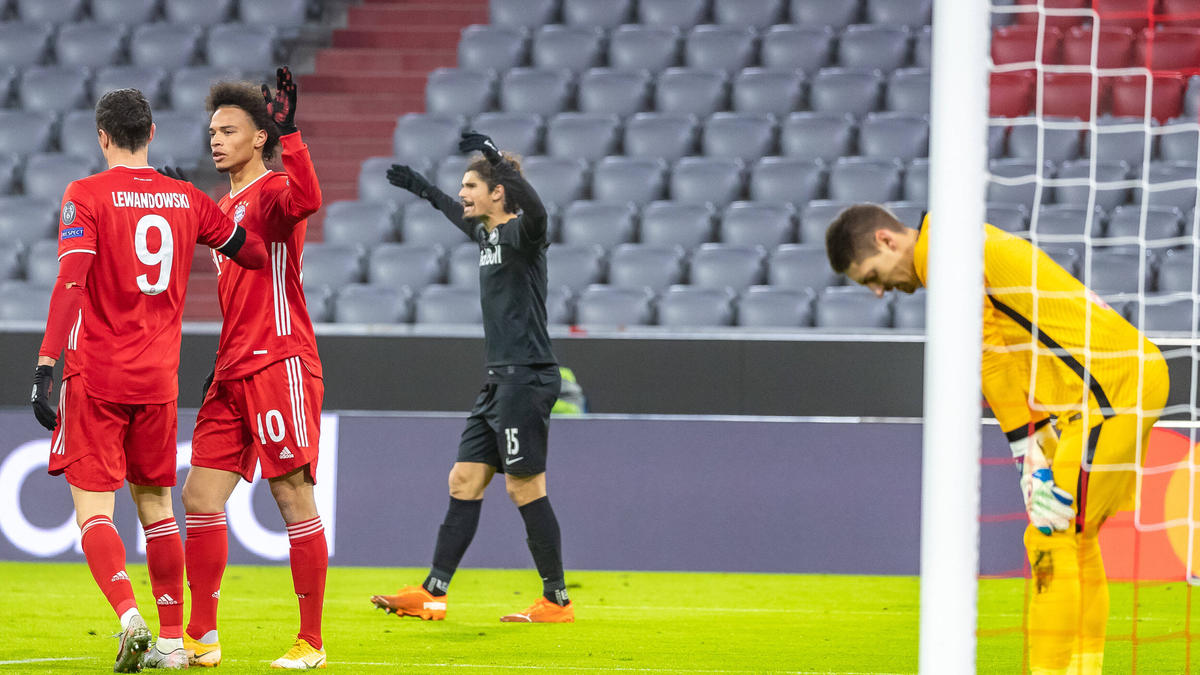 Lewandowski und Sané trafen jeweils für den FC Bayern in der Champions League Lewandowski und Sané trafen jeweils für den FC Bayern in der Champions League