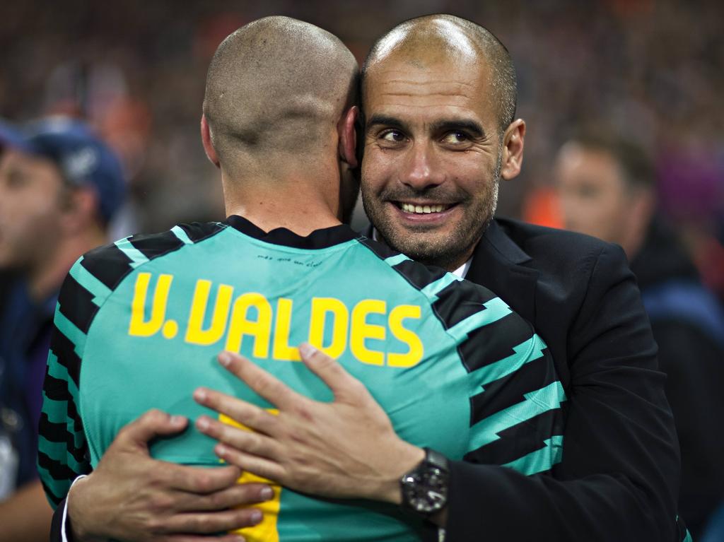 Bald bei manchester City wiedervereint? Víctor Valdés und Pep Guardiola