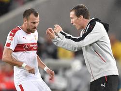 VfB-Coach Wolf (r.) und Kevin Großkreutz