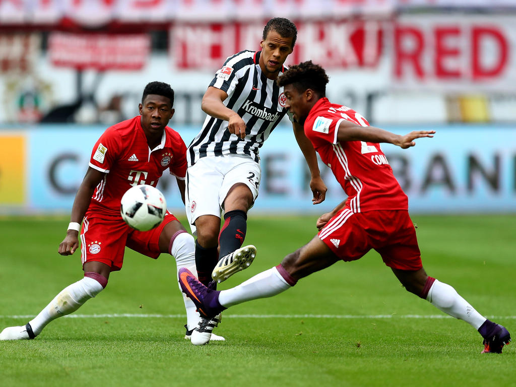 David Alaba kam mit den Bayern in Frankfurt nur zu einem Punkt