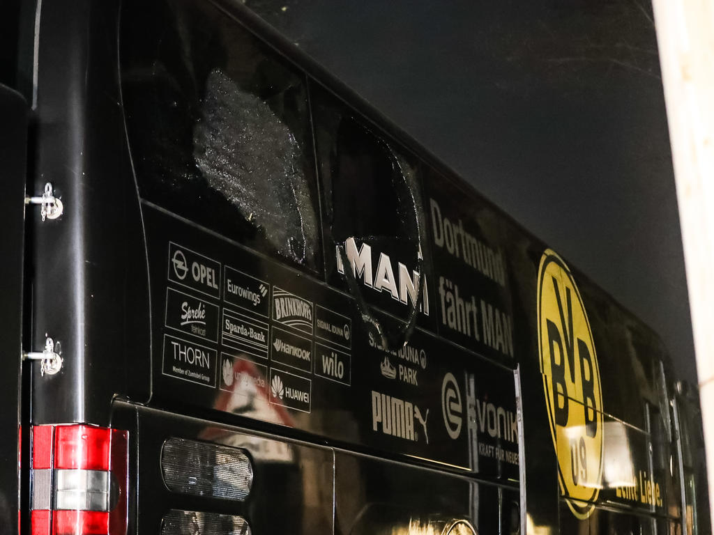 Autobús del equipo tras el atentado (Foto: Getty)